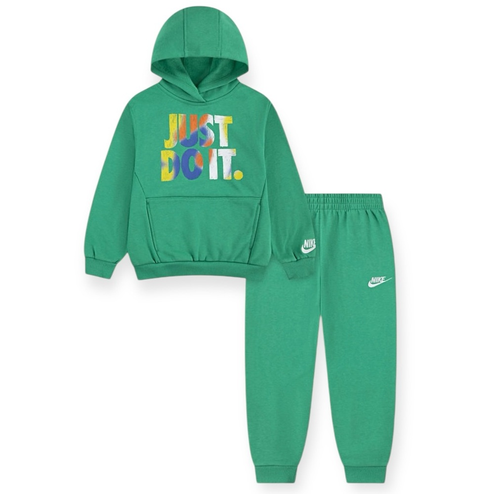NIKE Sportswear Sweatsuit 2-Piece Set Pullover Hoodie Joggers Stadium Green NWT